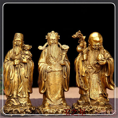 玉之星銅器工藝品 以福祿壽三星擺件，為家居與事業(yè)招財納福